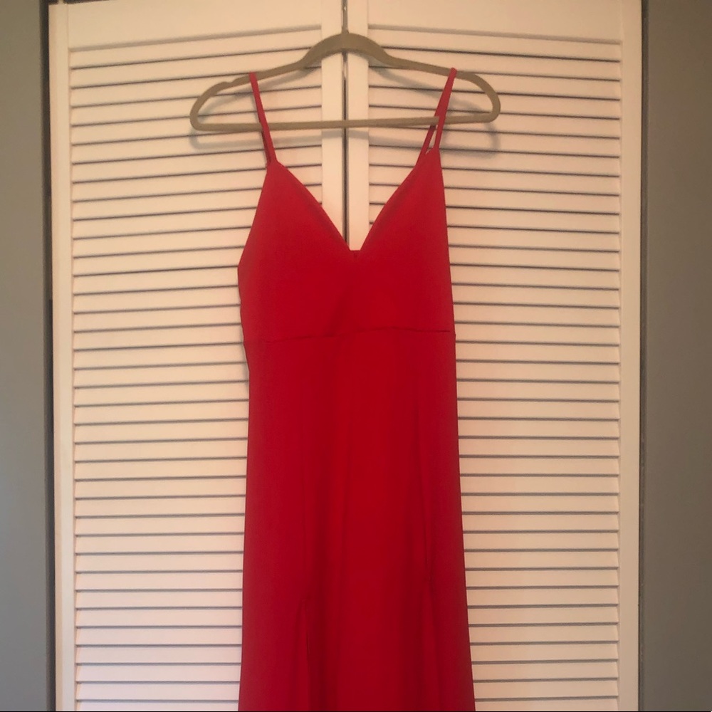 Red formal dress